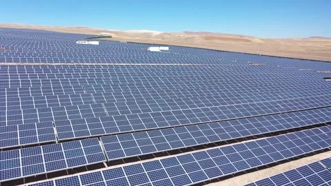 Aerial view of solar panels Stock Footage 293995262