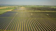 Aerial View Of Solar Power Plant Stock Footage