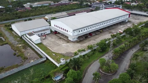 Aerial view of sorting warehouse or storage area for parcel delivery expedi.. Stock Footage 328711509