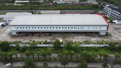 Aerial view of sorting warehouse or storage area for parcel delivery expedi.. Stock Footage 328711551