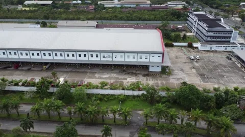 Aerial view of sorting warehouse or storage area for parcel delivery expedi.. Stock Footage 328970568