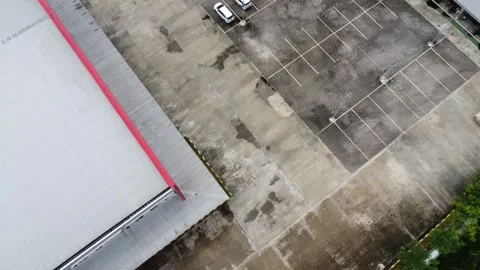 Aerial view of the sorting warehouse or storage area for package delivery e.. Stock Footage 329401384