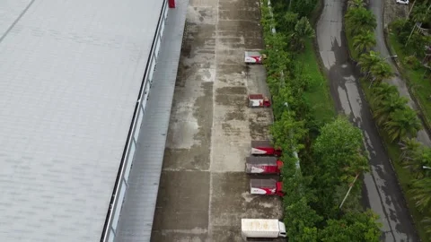 Aerial view of sorting warehouse or storage area for parcel delivery expedi.. Stock Footage 329401428