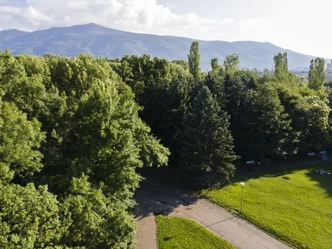 Aerial view of South Park in Sofia, Bulgaria Stock Photos