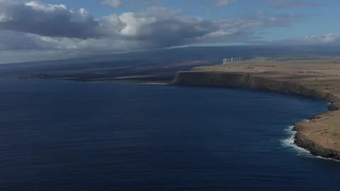 Aerial View of South Point Cliffs Stock Footage 299714940