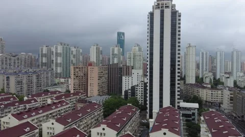 Aerial view of southeastern area of Shanghai Stock Footage 337357154