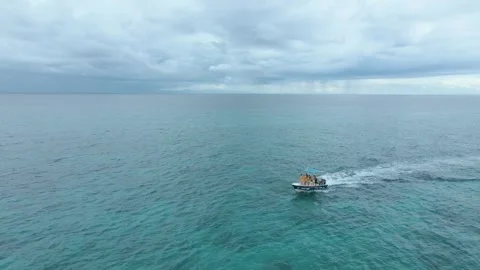 Aerial View of a SpeedBoat 2 Stock Footage 246624987