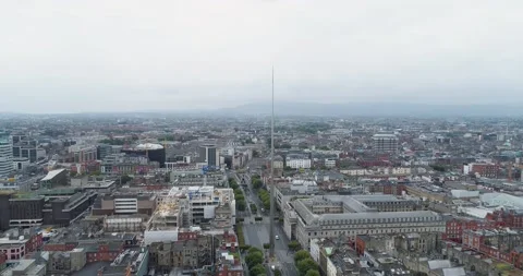 Aerial View of the Spire of Dublin Stockbeeldmateriaal 234985254