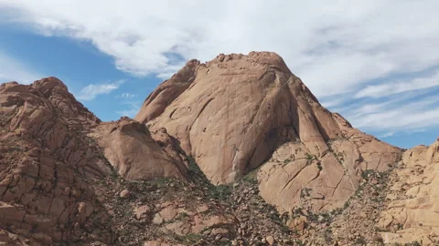 Aerial view of Spitzkoppe in Erongo mountains, Namibia Stock Footage 335294560