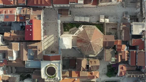 Aerial view Split Croatia. Cityscape of the historic city center Stock Footage 204853664
