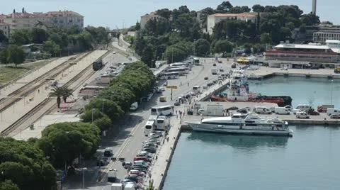 Aerial View of Split, Croatia 스톡 동영상 12120217