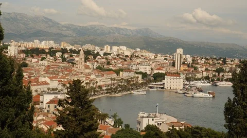 Aerial view of Split, Croatia. Stock Footage 114001850