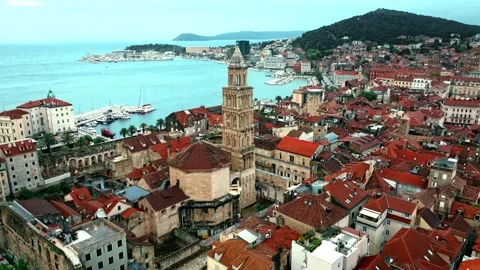 Aerial view Split Croatia. Stock Footage 260414314