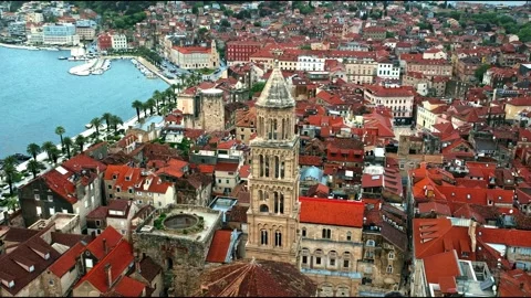 Aerial view Split Croatia. Stock Footage 260414323