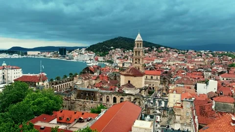 Aerial view Split Croatia. Stock Footage 260416626