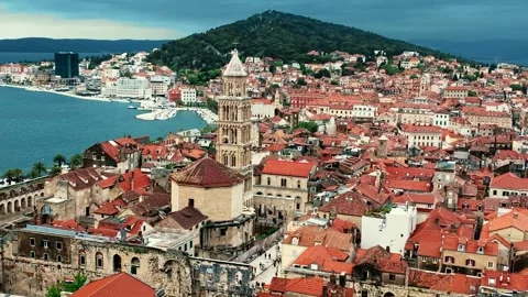 Aerial view Split Croatia. Stock Footage 260417524