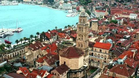 Aerial view Split Croatia. Stock Footage 260419010