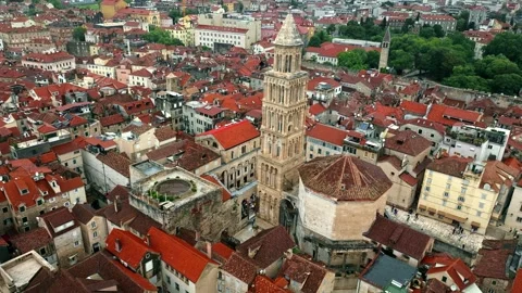 Aerial view Split Croatia. Stock Footage 260419331