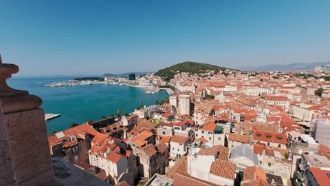 Aerial view of Split, Croatia Stock Footage 275343294