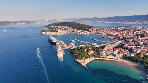 Aerial view of split croatia 스톡 동영상 339196498
