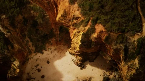 Aerial view of the Split Point coastline in Victoria Australia 動画素材 139408002