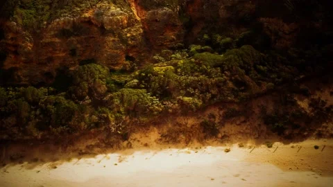 Aerial view of the Split Point coastline in Victoria Australia Stock Footage 141450002
