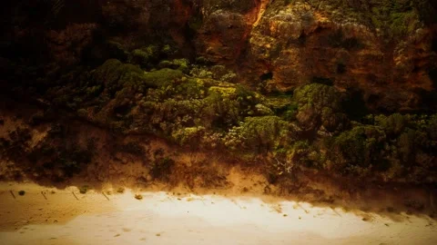 Aerial view of the Split Point coastline in Victoria Australia Stock Footage 142083164