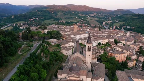 An aerial view of Spoleto Stock Footage 162937342