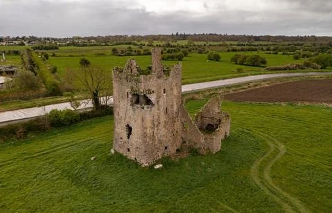 Aerial View of Srah Castle with Dramatic Clouds and Grand Canal Stock Photos