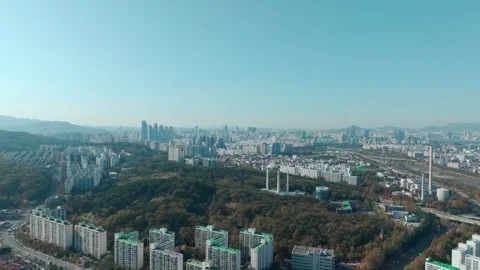Aerial View of SRT at Suseo Station in Seoul Stock Footage 296651234