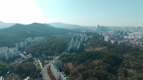 Aerial View of SRT at Suseo Station in Seoul Stock Footage 296653964