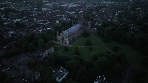 Aerial View of St Albans Stock Footage 311478674