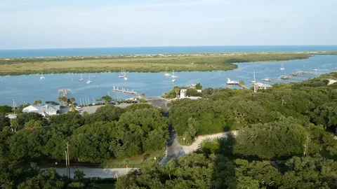 Aerial view of St. Augustine from Lighthouse, Florida, United States. 스톡 동영상 115856516