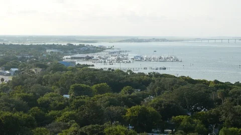 Aerial view of St. Augustine from Lighthouse, Florida, United States. 스톡 동영상 115861980