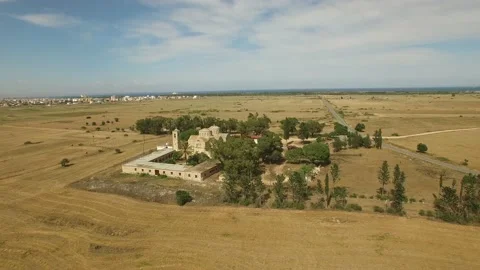 Aerial view of St. Barnabas Monastery. Cyprus. DJI-0246-10 Vídeos de archivo 137364200