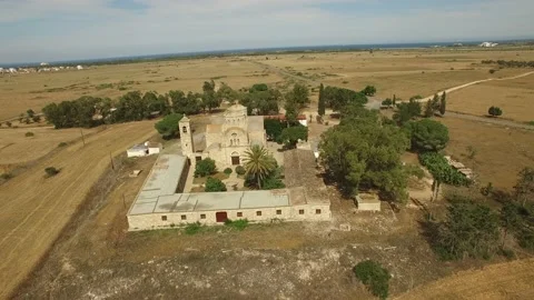 Aerial view of St. Barnabas Monastery. Cyprus. DJI-0247-02 Stock Footage 137364692