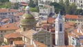 Aerial view of St Francois tower and buildings in Nice, sightseeing in city HD Footage