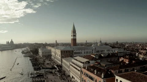 Aerial view of  St. Mark's Square at Venice 스톡 동영상 47598595