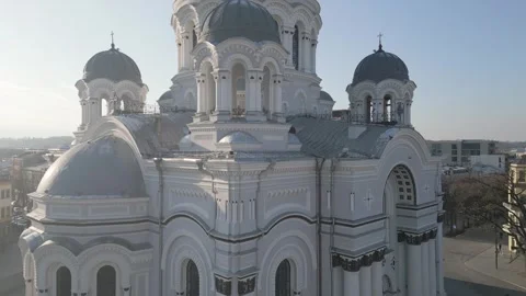 Aerial view St. Michael the Archangel's Church or the Garrison Church. Roma.. Stock-Footage 295981968