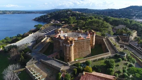 Aerial view of St. Tropez Stock Footage 87494280