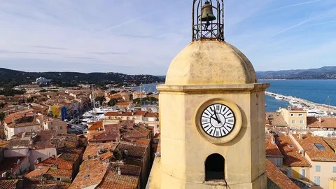 Aerial view of St Tropez Stock Footage 88095081