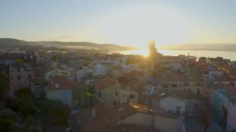 Aerial view of St Tropez Video stock 104200936