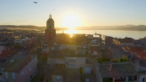 Aerial view of St Tropez Stock Footage 104417787