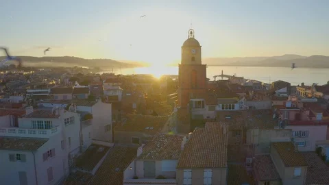 Aerial view of St Tropez Video stock 104417812
