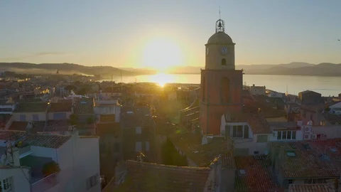 Aerial view of St Tropez Video stock 104418101
