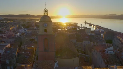 Aerial view of St Tropez Video stock 104419308