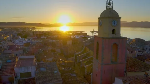 Aerial view of St Tropez Video stock 104419628