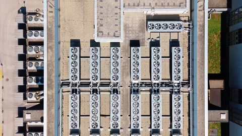 Aerial view of STACK Infrastructure GEN02A Data Center, Switzerland. Stock Footage 342252435