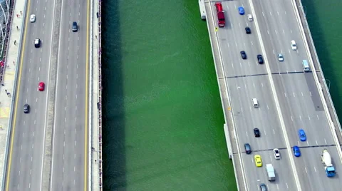 Aerial view of the Stack Interchange Stockbeeldmateriaal 66607307