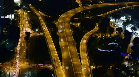 Aerial view of the Stack Interchange Vídeo Stock 66652967